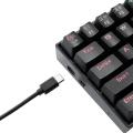 RGB Gaming Keyboard - Mechanical Keyboard Blue Switch Wired/Wireless Mini RGB Keyboard 61 Keys With Out Numpad - RGB Light Mechanical Keyboard Black/White - Detachable TYPE-C Wired/Wireless For Professional Gaming - Compatible With PC & Laptop. 