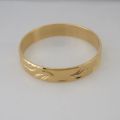 FOROMANCE/ YELLOW GOLD COLOR DIAMETER 1.6 2.56 BAND WIDTH 8MM FOUR STYLES BABY BOY GIRL ADULT CLOSED BANGLE BRACELET. 