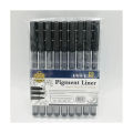 Pigment Liner Set of 9pcs 0.1 to 0.8 Drawing Pen Fine Liner Set for Arts & Craft Students. 