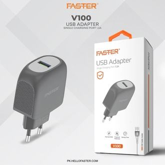 Faster V100 Micro USB Fast Charger – Quick Charging Adapter with Cable, 2.4A High-Speed Output for Android Smartphones