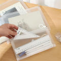 A4 size File bag Secure and protective B6 size A5 size Transparent plasticbag File folder for School supplies Office organization Home filing system Travel document storage Students and professionals. 