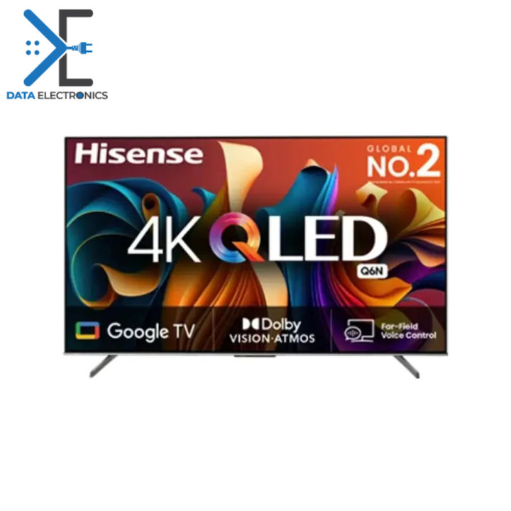 HISENSE 75Q6N"esolution: 4K Ultra HD (3840 x 2160) | QLED | Refresh Rate: 60 hertz Connectivity: 3 HDMI ports to connect set top box (HDMI 3 eARC supported) | 2 USB 2.0 ports to connect hard drives and other USB devices | Built-in Dual Bands Wi-Fi | Bluet