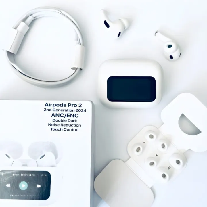 AIRPODS%20A9%20PRO%20/%20V20%20Pro%20Touch%20Screen%20ANC/ENC%20Noise%20Reduction,%20Touch%20Control%20Wireless%20Headset%20TWS%20Noise%20Cancelling%20Earbud%20Bluetooth%205.4%20Wireless%20Earbuds%20-%20Image%202