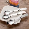 Portable Folding Fork Spoon Stainless Steel Outdoor Picnic Camping Tableware. 