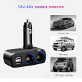 USB 12V/24V 2 Way Car Car Socket Splitter Dual USB Charger Car Power Adapter Universal. 