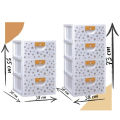 3 & 4 Layer Drawers - Printed Cabinet Baby Clothes & Toys Storage. 