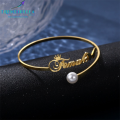 Elevate His Style with a Customized Golden Stainless Steel Pearl Bangle - Engraved Name or Message - A Thoughtful and Stylish Gift Choice - Order Now on Daraz Pakistan. 