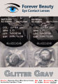 Glitter Gray Cosmetic Colored Contact Lenses Eye Contact Lenses Forever Beauty / Disposable Lenses / Eye Lense / Color Lense / Eye Lenses For Girls Women Men. 
