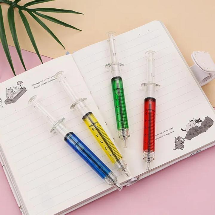 01 PC S Injection Shape Ballpen Doc Nu Gift Liquid GEL Pen Ballpoint