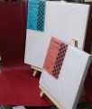 Epsilon Canvas Set of 4 With 2 Wooden Easel 12/10/8/6. 
