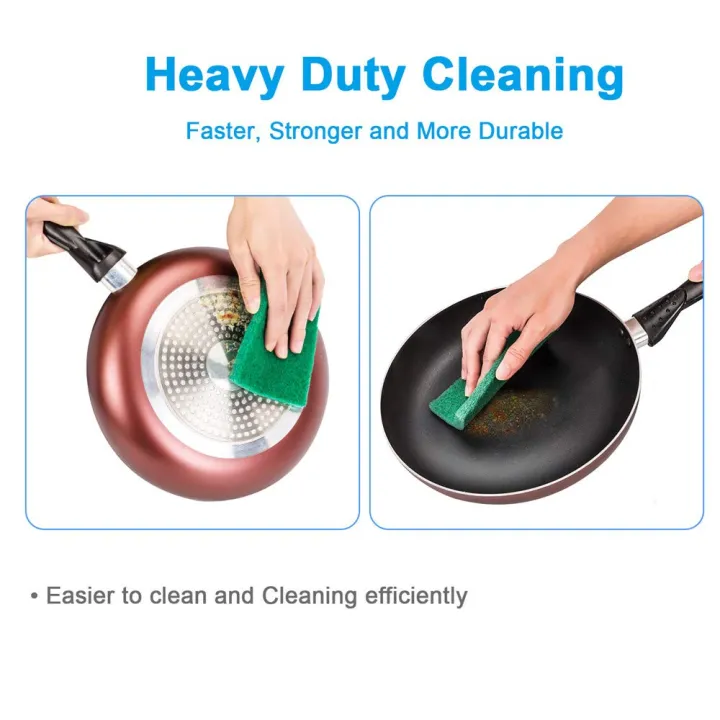 10%20pcs%20Kitchen%20Bowl/%20Dish%20Wash%20Clean%20Scrub%20Sponge%20Cleaning%20Pads%20Green%20-%20Scrub%20Pad%20-%20Image%204