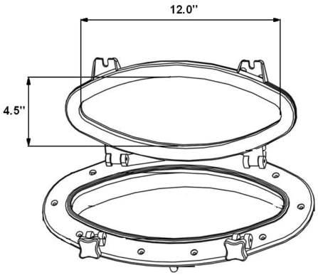 Seaflo%20Boat%20Oval%20Shape%20Porthole%20Window%20With%20White%20ABS%20Plastic%20Trim%20Port%20Hole%20-%20Image%202