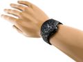 Casio Edifice Mens Slim Series Black Steel Chronograph Black Date Dial Black Steel Band Watch-EFR-S567DC-1AVUDF. 