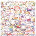 10/50PCS Rainbow Bunny Rabbit Cartoon Cute Stickers Aesthetic Decals for Bike Bottle Suitcase Scrapbooking Children Gift Sticker. 