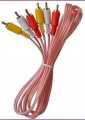 RCA To RCA Two Male Audio Video AV Cable 3+3 1.5meter / 3meter / 5meter / 10meter / 15meter. 