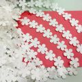 FASHION! (2 GAZ) TOP QUALITY MILKY FLOWERS DESIGNER LACE FOR WOMEN CLOTHES/Size 1.5 inch width. 