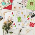 Diary Scrap Paper Vibrant Xmas Floral Scrapbooking Paper Pack 12pcs Multi-functional Diy Craft Material for Christmas Southeast Asian Buyers High-quality Paper. 