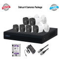6 Cameras Package, 2 Megapixels 1080p Full HD (Dahua Original, HDCVI, DVR, XVR, CCTV Cameras, Security Cameras, Online View)-CCTV cameras set- CCTV camera price in Pakistan. 