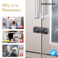 Baby Safety Transparent Refrigerator Freezer Latch Lock French Fridge Door Lock, Freezer Lock, Invisible Cupboard Locket - KiddieGuard. 