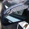 2 Pcs Smoked Black Mirror Rain Visor Smoke Guard, Rear View Side Mirror Rain Eyebrow, Rear View Mirror Visor Guard for Most Car. 