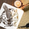 Dragon Stencil Template – 8.3x11.7 Inch Reusable Oriental Dragon Head Stencil for Painting Wall, Furniture & Home Decor | DIY Asian Pattern – Custom Size Available – Aizal Collection. 