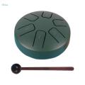 Drum 3.8 inch Musical Instrument Portable Hand Pan Drum Green. 
