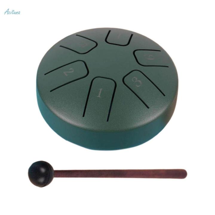 Drum 3.8 inch Musical Instrument Portable Hand Pan Drum Green