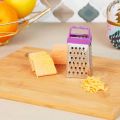 Techmanistan 4 Sided Mini Grater, Vegetables Grater, Peeler And Grater Tool, Stainless Steel Box Grater with Handle, Multifunctional Tiny Cheese Grater, Garlic Grater. 