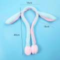 【Happier】 Cute Rabbit Ears Headband Moving Ears Airbag Bunny Hat Kids Plush Toys Women Girls Cosplay Decoration Headwear Hair Accessories. 