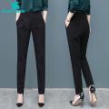 Elastic Waist Suit Pants Women High Waist Elastic Slant Pocket Slim Fit Suit Pants Women Suit Pants. 