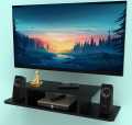 2 Tier Modern Wall Mounted Media Console Floating TV Shelf for Xbox One/PS4/Cable Box/DVD Players/Game Console Led tv shelf. 