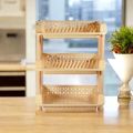 Plastic Three Teir Plate, Cup & Glass Rack For Kitchen. 