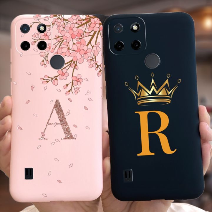 25Y back cover ealme TPU phone 26 letters meC21 case Real21Y phone for Realme CY Cute cover silicone soft case for RC21 C 21 Y C bumper