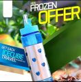 FROZEN ICE CUBE WATER BOTTLE - DOUBLE MOUTH WATER BOTTLE - WATER BOTTLE FOR SCHOOL KIDS - UNIQUE DESIGN COVER WATER BOTTLE. 