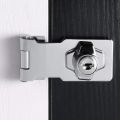 2.5 inch Hasp Locks with Keys, Chrome Plated Twist Knob Keyed Locking Hasp for Drawers, Cabinets, Closets, Boxes, Showcase (Silver). 