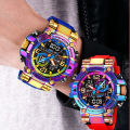 STRYVE Sports Electronic Luminous Colorful Waterproof Multifunctional Student Men's Fashion Watch LY212. 