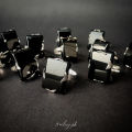 Handmade Lightweight Black Stone Ring For Girls / Women.. 