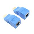 Hdmi Extender to Rj45 Lan Network Extension Transmitter Receiver Tx Rx Cat5E Cat6 Ethernet Cable V1.4 30M 4K Hd Tv 1080P. 