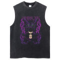 One Piece Washed Oversized Vest Japanese Anime Girls Graphic Tanks Tops Hipster 2023 Mens Summer Hip Hop Casual Sleeveless Tees. 