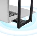 ÂÎgÎtàl USB WiFi Adàpter, 1200Mbps Dúal Bànd Dongle 2.4G/5G with 3.0 Crádle, High Gàîn àntènna Exténsiòn Cable Wireless Nétwòrk Adàpter for PC Désktop Laptop Support Wîndòws 11/10/8/7 Mác  Black. 