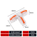 Wire Connectors Low Voltage T Tap Electrical Wire Connectors 3 Way Wire Connector T Type Solderless Cable Connection Terminals. 