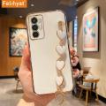 FELMYST Casing Case For Infinix Tecno Pova 3 Luxury Plating Cute Love Heart Wrist Chain Bracelet Girl Mobile Phone Case Women Lanyard Electroplated Casing Candy Full Cover Camera Protect Bumper Back Softcase Cover. 