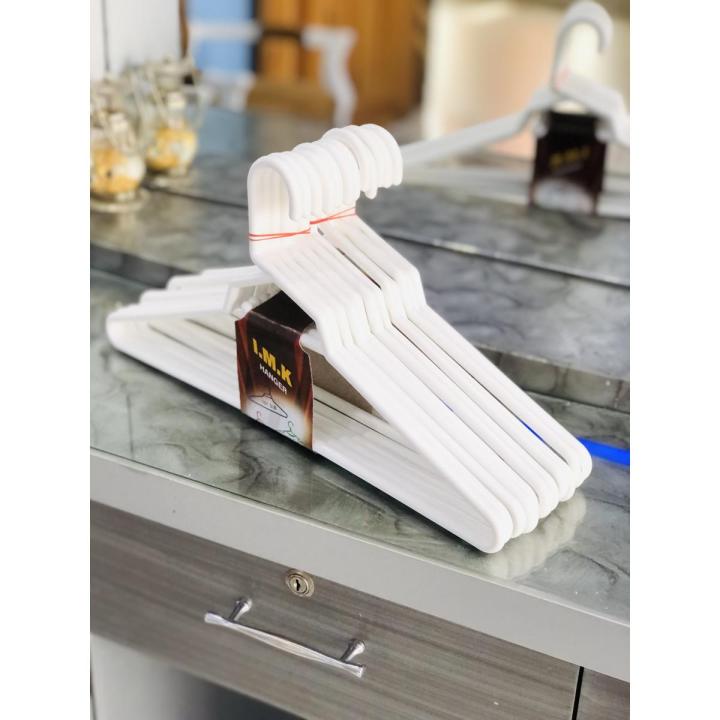 Hanger - Plastic Hanger - Hangers Large Pack of 12 (White High Quality Large Hangers)
