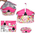 Baby Folding Picnic Basket Large Aluminum Frame Basket Cooler Bag Ultra-size Folding Collapsible Basket. 