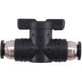 Push Connect Valve Ball Valve Air Flow Control Valve Quick Connect Valve Tube Fittings 3 Pack Easy to Use. 