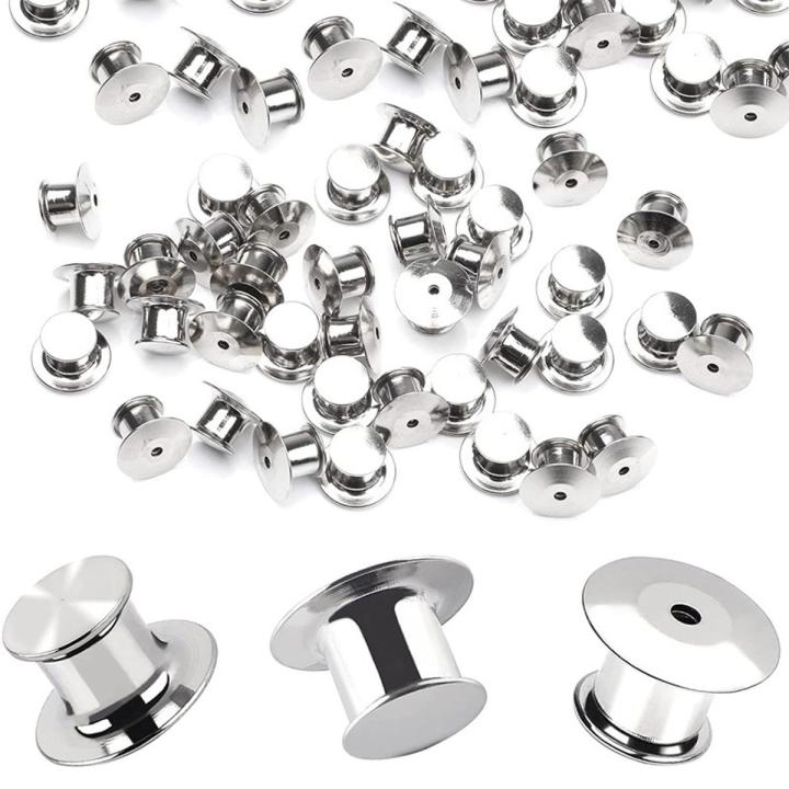 10pcs Locking Pin Back Locking Pin Keeper Clasp Metal Pin Backing for Brooch Yao Store
