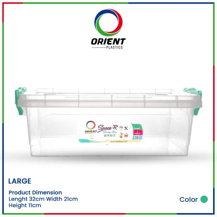 Orient SpaceR Box – Heavy-Duty Plastic Storage Box with Lid | Stackable ...