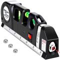 Laser Level Pro 3 – 3-in-1 Multipurpose Laser Level with Measuring Tape & Triple Bubble Level | Straight Line & Accurate Measurement Tool. 