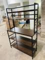 5-shelf Kitchen Bakers Rack with Hutch Industrial Microwave Oven Stand Free Standing Kitchen Utility Cart Storage Shelf Organizer. 