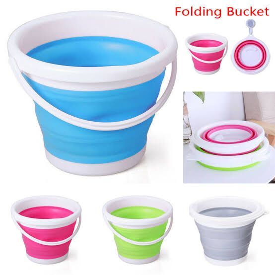 Folding Balti Foldable Silicone Collapsible Tub Portable Outdoor Durable Camping Bucket 10Liters Water Bucket Collapsible Bucket Portable Folding Bucket Dust Bin